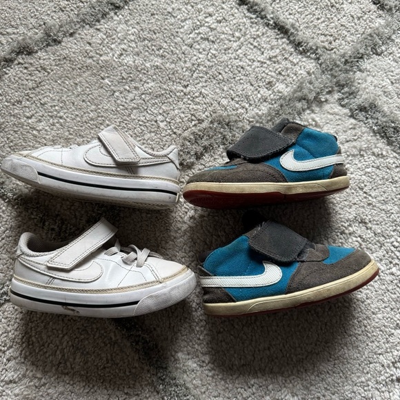 Nike sneakers bundle SB gray blue and white pair Velcro closure toddler boys 7 - Picture 4 of 7